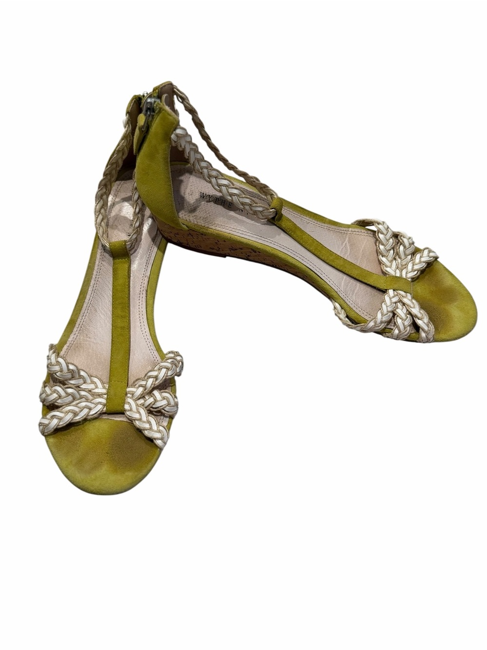 WYTHE NY Yellow Flats Sandals Size 9 39.5